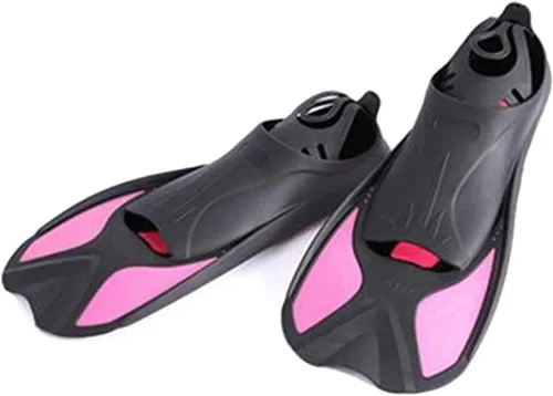 Miniatura 5 de Aletas de entrenamiento de natación de silicona, aletas de viaje, tamaño de viaje, aleta corta para hombres y mujeres, buceo, aletas de piscina