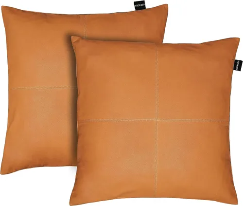 Miniatura 80 de Funda de almohada de piel de cordero – Funda de cojín decorativa para sofá – Fundas para sala de estar y dormitorio, 22 x 22 pulgadas – Paquete de 2
