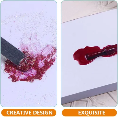 Miniatura 2 de minkissy Maquillaje coreano de maquillaje coreano, 100 paletas desechables para arte de uñas, almohadilla de papel de mezcla de maquillaje