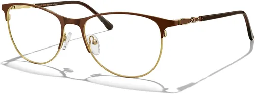 Miniatura 9 de Gafas de lectura de ojo de gato para mujer, estilo retro, para lecturas en computadora, con bisagras de resorte. Oro&negro-51