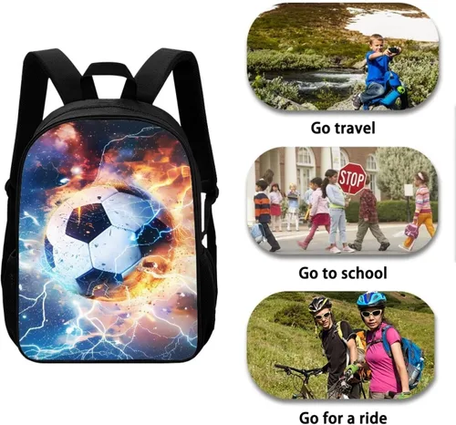 Miniatura 201 de HUGS IDEA Los animales frescos 3D niños escuela libro bolsa niños impresión mochilas, Baloncesto, Moderno