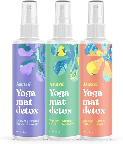 Miniatura 9 de ASUTRA Paquete de spray limpiador para esterillas de yoga (lavanda pacífica), 4 onzas líquidas (paquete de 2), sin residuos resbaladizos, aceites