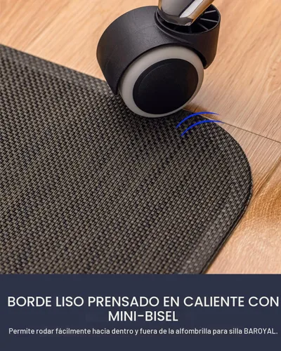 Miniatura 5 de Tapete para silla de oficina para suelo de madera dura debajo del escritorio, tapete para silla rodante de computadora para suelo de Espresso