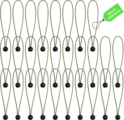 XSTRAP STANDARD Paquete de 28 cuerdas elásticas resistentes de 9 pulgadas, bolas elásticas de lona para toldo, tienda de campaña, carga, cables y