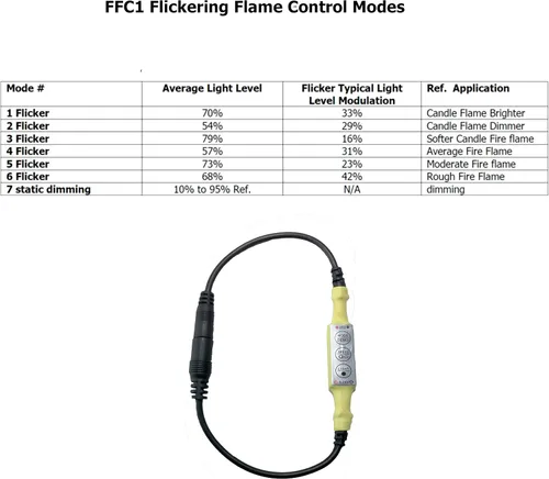 Miniatura 3 de Paquete de 3 efectos de control rápido de parpadeo para iluminación LED, simulación de llama, accesorios de teatro de fuego falso