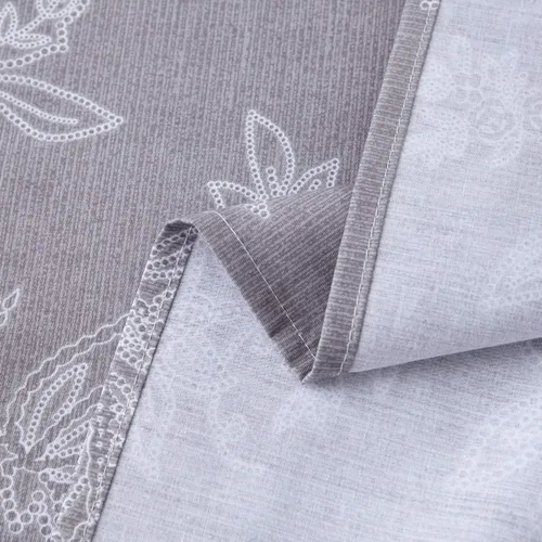Miniatura 8 de FADFAY Juego de sábanas bajeras de tamaño individual color gris con estampado floral blanco con bolsillo profundo, súper suaves, de fácil cuidado