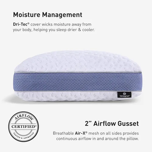 Miniatura 3 de Bedgear Balance 1.0 Almohada de rendimiento, almohada de cama de apoyo medio para todas las posiciones de sueño Relleno Boost Blend con comodidad