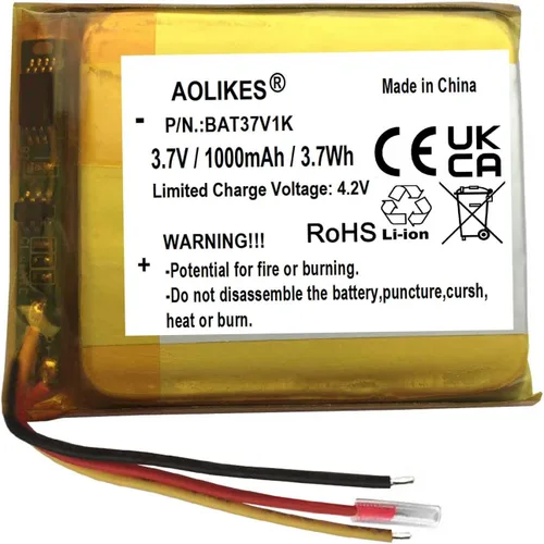 AOLIKES Reemplazo de batería SRP603443 de 1000 mAh para Astro Gaming A20, auriculares inalámbricos Astro Gaming A50, repuesto de batería Alienware