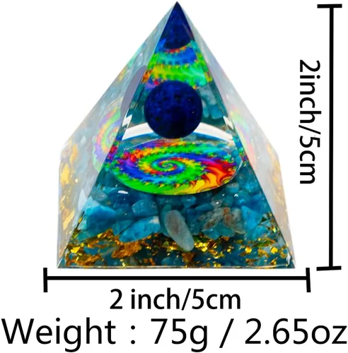 Miniatura 9 de Generador de energía de cristal natural de 2 pulgadas, pirámide de chakras, pirámide, pirámide, herramienta de meditación de yoga, para decoración