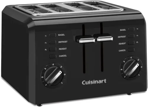 Miniatura 3 de Cuisinart Tostadora compacta de plástico de 4 rebanadas, color negro, CPT-142BKP1