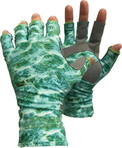Glacier Glove Islamorada - Guantes de sol para pesca al aire libre sin dedos | Protección solar 50+, duradera, ligera, transpirable, de secado rápido