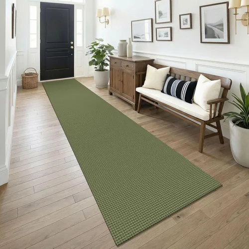 Miniatura 203 de KOZYFLY - Tapetes para entrada, lavable, tejido, con respaldo de goma antideslizante, de algodón, interiores, cocina, entrada, vestíbulo y puerta
