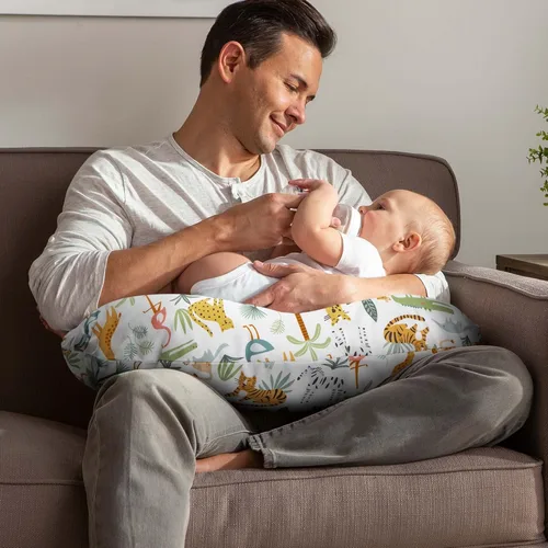 Miniatura 5 de Boppy - Funda de almohada de lactancia, vida silvestre colorida, mezcla de algodón, se adapta al soporte original para lactancia, alimentación