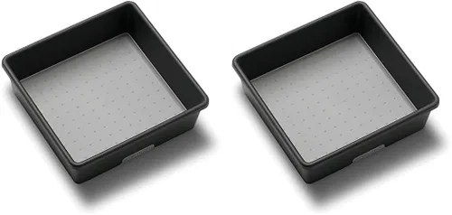 madesmart Granite CLASSIC COLLECTION - Organizador de almacenamiento multiusos de 6 x 6 pulgadas, forro de agarre suave y patas de goma