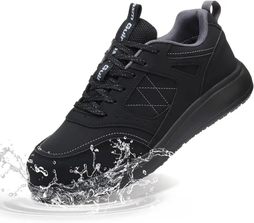 Miniatura 10 de Zapatos de trabajo antideslizantes para hombres, impermeables, resistentes al aceite, ligeros, duraderos, para cocina, restaurante, enfermería