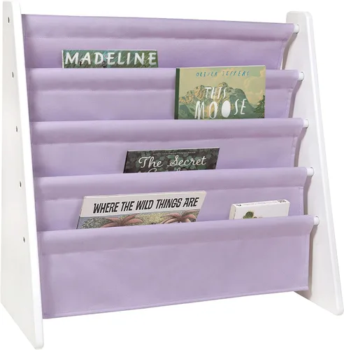 Miniatura 13 de Wildkin estantería de lona para niños y niñas, diseño de madera con cuatro estantes de tela, mantén las habitaciones, salas de juegos y aulas