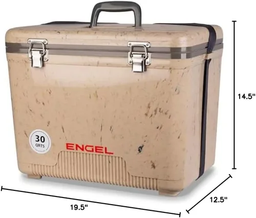 Miniatura 8 de Engel UC30 30qt a prueba de fugas, hermético, enfriador de caja de secado y caja de almuerzo rígida Camuflaje de pastizales