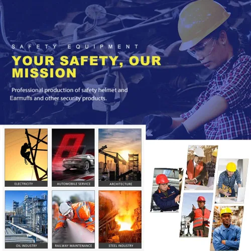 Miniatura 6 de Casco de seguridad personalizado para construcción Casco de trabajo de seguridad con suspensión de trinquete ajustable de ala completa con carcasa