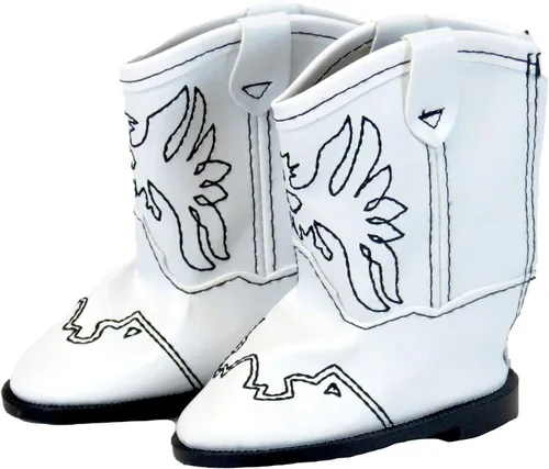 Miniatura 3 de American Fashion World Botas vaqueras de águila americana marrón para muñecas de 18 pulgadas Calidad premium y diseño moderno Zapatos de muñecas