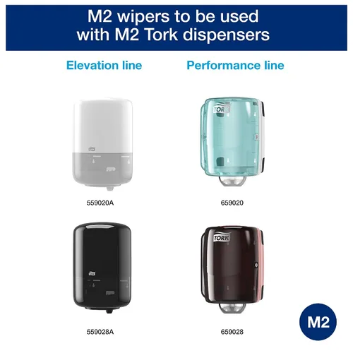Miniatura 3 de Tork Centerfeed - Limpiaparabrisas de papel blanco M2, 100% reciclado, 4 x 325 hojas, 130251A