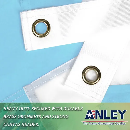 Miniatura 4 de Anley serie EverStrong - Bandera de Guatemala bordada de 3 x 5 pies, cabecera de lona bordada y resistente, 4 filas de costuras de bloqueo, bandera