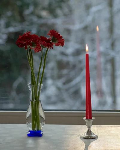 Miniatura 6 de Hyoola Velas cónicas altas – Velas cónicas sin goteo de 10 pulgadas color rojo cereza – 8 horas de tiempo de combustión – 12