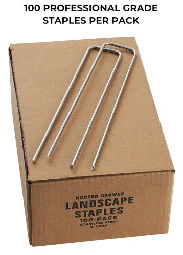 Miniatura 3 de Grapas de acero inoxidable para jardín de paisaje, 6 pulgadas, calibre 11, a diferencia de los impostores, no se oxidan, perfectos para tela