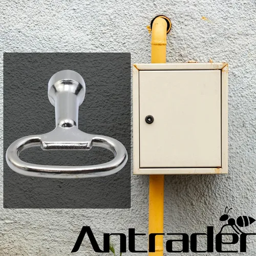 Miniatura 3 de Antrader Llave triangular de 2.0 x 1.5 pulgadas, llave de enchufe triangular Matel, llaves universales para bloqueo de panel triangular, 6 piezas