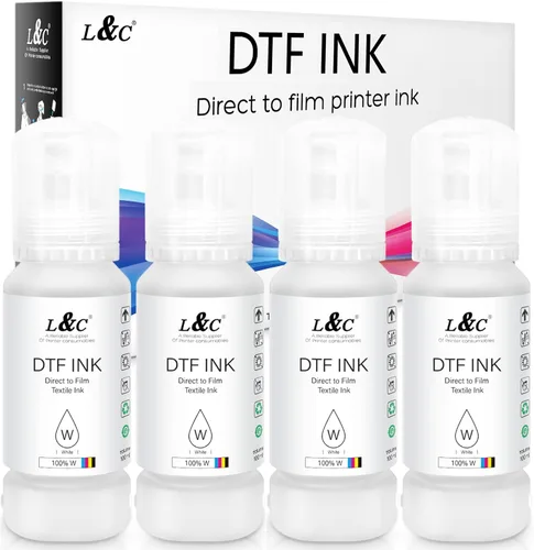 Miniatura 8 de L&C Tinta DTF de llenado automático de 20.3 fl oz DTF tinta de transferencia para Epson ET-8550 ET-8500 D570 R1390 Impresoras DTF Impresión