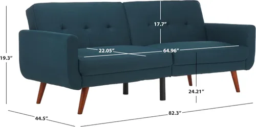 Miniatura 3 de Safavieh Home Bushwick - Sofá cama convertible plegable gris y marrón de 82.7 pulgadas