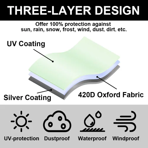Miniatura 3 de POYEE Funda para paraguas, 420D impermeable, para exteriores, para sombrilla de 7.5 a 11.5 pies, color beige