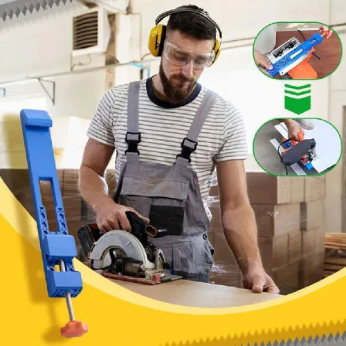 Miniatura 2 de Guía de base de corte ajustable para máquina, nueva abrazadera de posicionamiento de aserrado circular eléctrico y fresado, guía de corte de madera
