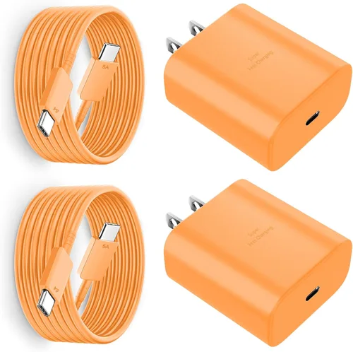Miniatura 14 de Cargador súper rápido Samsung USB-C de 45 W tipo C de 8 pies, cable de carga rápida con bloque de cargador de pared de teléfono Android para Samsung