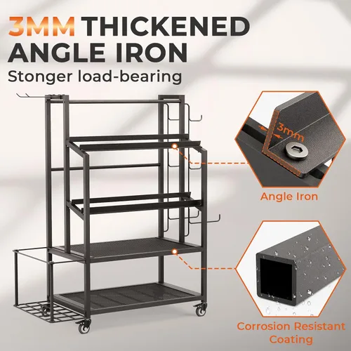 Miniatura 4 de Estante para Mancuernas de 600 LBS Soporte de Peso - Bonvork Estante de Peso Ajustable para Mancuernas, Estante de Almacenamiento de Gimnasio