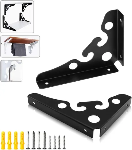 Soportes creativos de pared flotantes de metal triangular, diseño de gancho para colgar perchas de ropa, sala de estar, estudio, dormitorio, baño,
