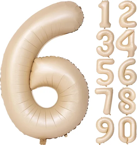 Miniatura 12 de Globos de helio de 40 pulgadas con dígitos dorados para fiesta de cumpleaños., Número 0, 40 pulgadas, número 0 oro 7