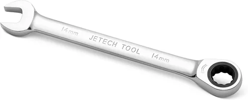 Jetech Llave de trinquete de 0.551 in, llave combinada métrica, llave de engranajes de grado industrial con diseño de 12 puntos, trinquete de 72