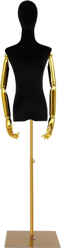 Miniatura 16 de Maniquí de vestido, maniquí de forma de vestido femenino ajustable de 59.06-78.74 pulgadas, altura ajustable, forma de vestido desmontable
