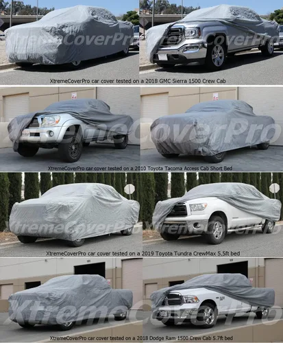 Miniatura 6 de Funda de coche para Toyota Tacoma de doble cabina de 6 pies para camioneta XTREMECOVERPRO Gold Series 2005 2006 2007 2008 2009 2010 2011 Gris