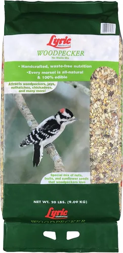 Lyric Woodpecker - Semilla de ave silvestre sin desperdicio, con frutos secos, frutos secos y semillas sin cáscara, bolsa de 20 libras