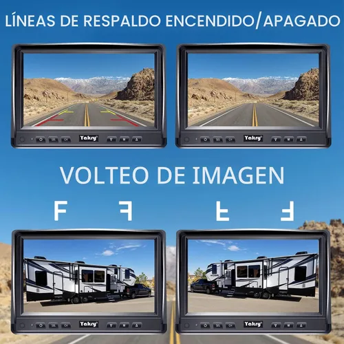 Miniatura 3 de Cámara de respaldo Yakry para RV Plug and Play - Sin retrasos de 7 pulgadas HD 1080P con visión nocturna IR de 2 canales - Cámara de visión trasera