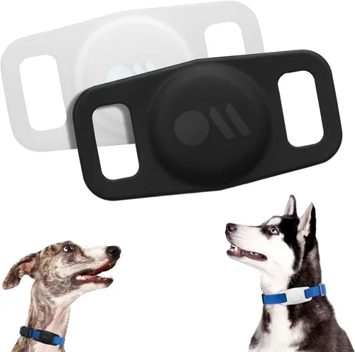 Case-Mate Paquete de 2 Portadores de Collar de Perro Airtag - Portador de Etiqueta Airtag Resistente al Agua - Funda Protectora para Anilla de