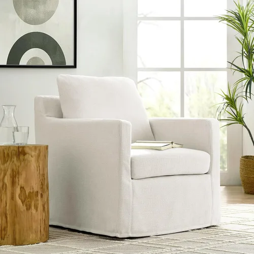 Miniatura 2 de Modway Serene - Sillón giratorio en sal - Silla tapizada de tela moderna - Sillón cubierto - Silla giratoria para sala de estar o dormitorio Salt