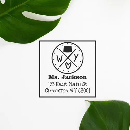 Miniatura 15 de Sello entintado moderno con nombre y dirección del estado de Alabama – Sello de dirección de devolución personalizado para invitaciones de despedida
