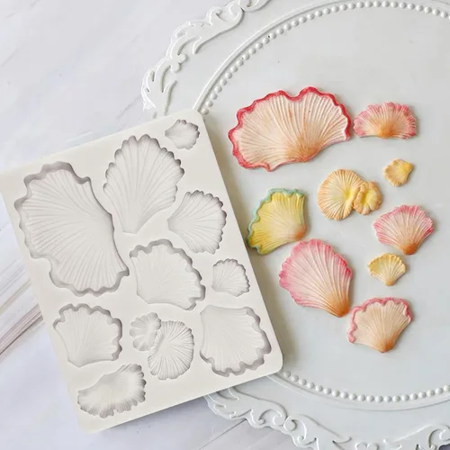 Miniatura 4 de Moldes de fondant de hongos, 2 piezas, hongos de plantas, ginkgo biloba, decoración de tartas, moldes de silicona, para dulces, chocolate, flores
