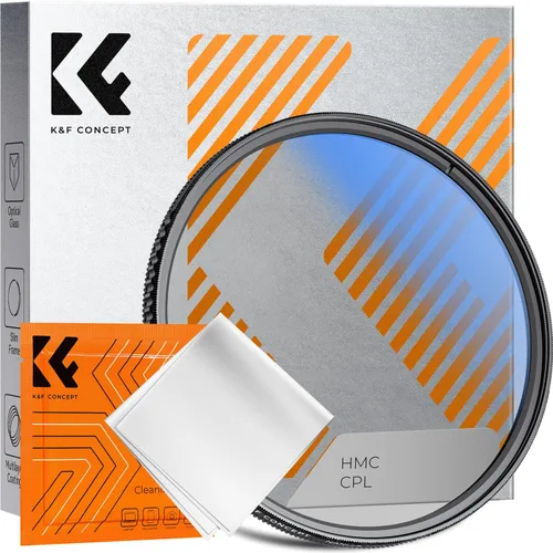 Miniatura 10 de K&F Concept 37mm Filtro polarizador circular ultradelgado de 18 capas, vidrio óptico circular polarizante para lentes de cámara con paño de limpieza