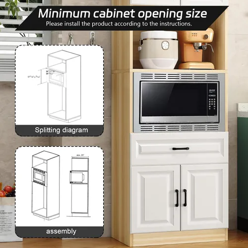 Miniatura 2 de NN-TK922SS - Kit de molduras de microondas de 27 pulgadas para horno de microondas Panasonic de 2.2 pies cúbicos, construcción de acero inoxidable