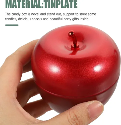Miniatura 2 de Kichvoe 10pcs -formado hojalata almacenamiento tarros multifunción té tarro para alimentos secos rojo brillante para decoración del hogar