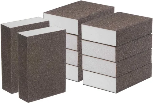 Miniatura 9 de HARFINGTON Bloques de esponja de lijado de grano medio, bloque de lijado de espuma de grano 180-240 para pulir la cocina, paneles de yeso de madera