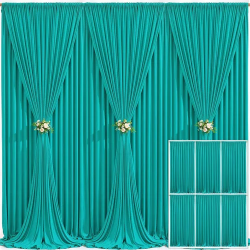 Miniatura 126 de 8 Paneles de Cortina de Fondo Blanco para Fiestas Bodas Sin Arrugas Cortinas Blancas para Fotos Fondos Cortinas Tela Decoración para Baby Shower